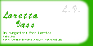 loretta vass business card